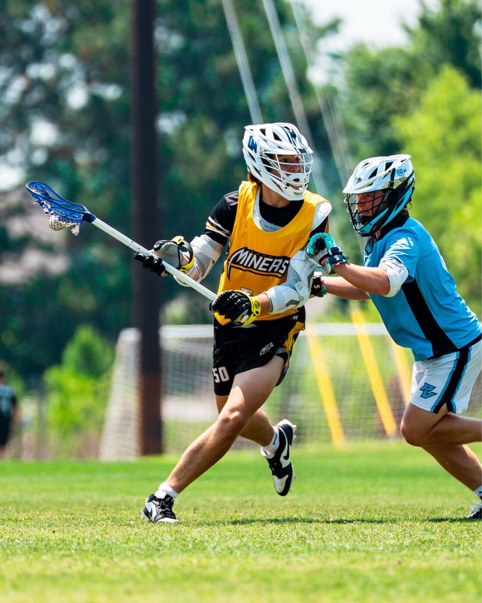 Carolina Miners players in action during a regional tournament game.
